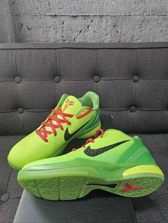 Nike  Neon Green Sneakers with Red Laces, w/alternate laces. main image 7